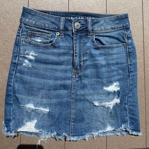 american eagle jean skirt